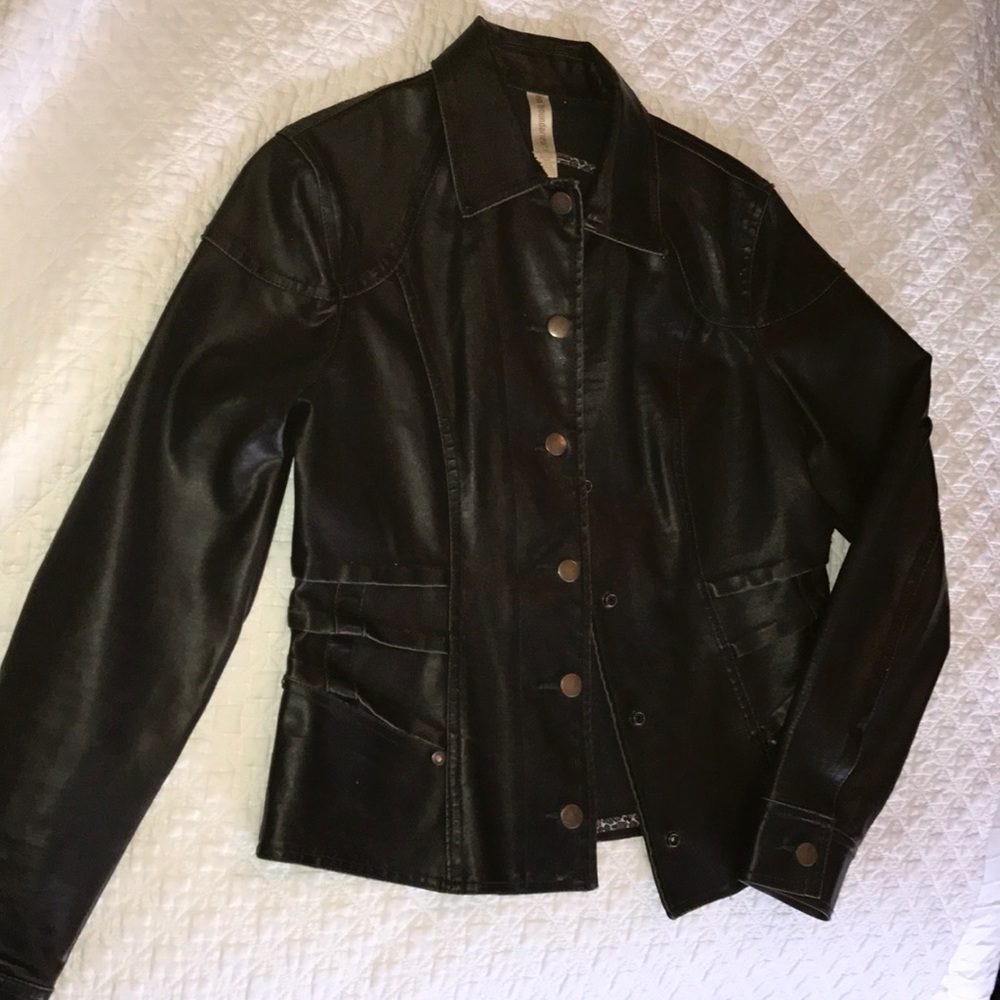 Faux leather jacket!